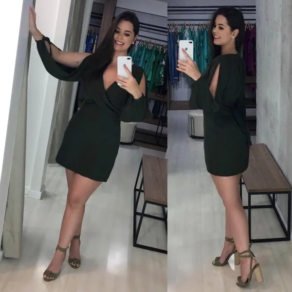 Vestido Marília - Verde Militar