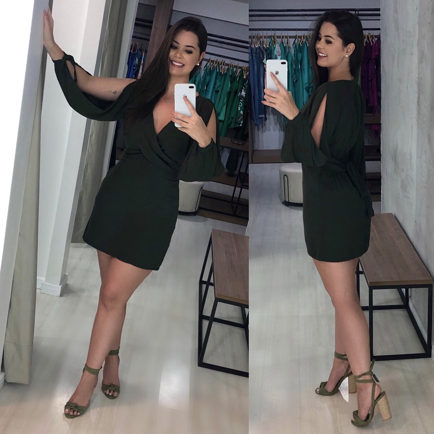 Vestido Marília - Verde Militar - Image 4