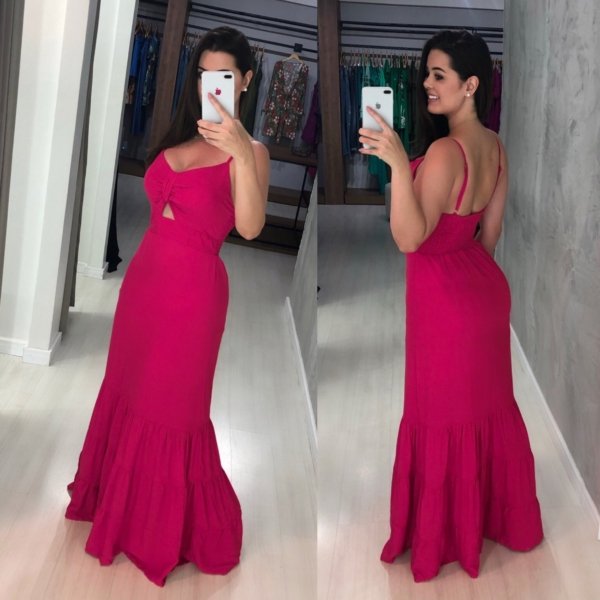 Vestido Jéssica Longo - Pink