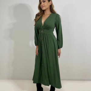 Vestido Clara - Verde Militar - Image 4