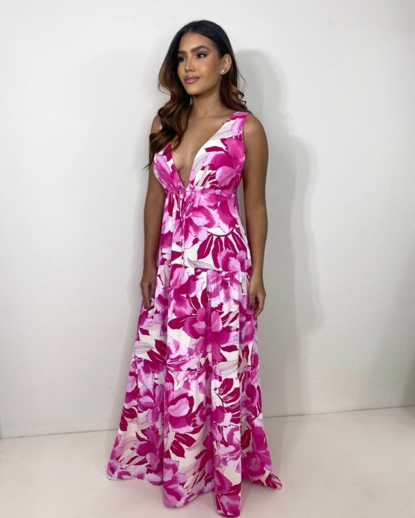 Vestido Ramona - Estampa Floral Pink