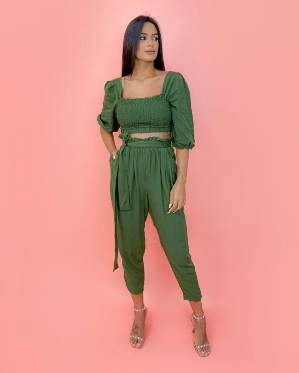 Cropped Cíntia - Verde Militar