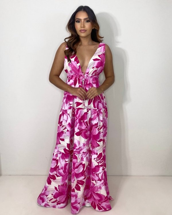 Vestido Ramona - Estampa Floral Pink