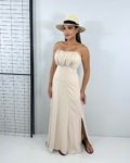 Vestido Drica Longo – Nude