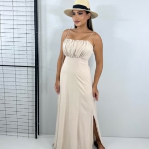 Vestido Drica Longo - Nude - Image 1