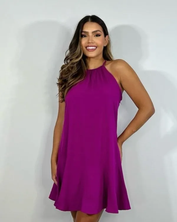 Vestido Regina - Fúcsia