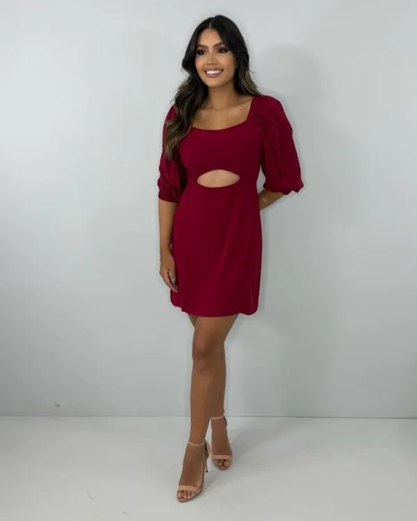 Vestido Yuna - Marsala