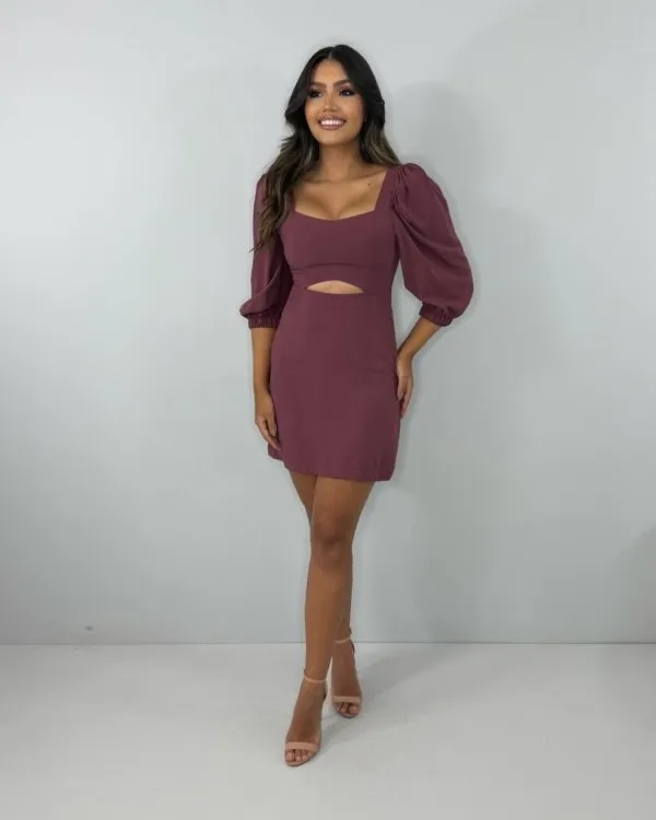 Vestido Yuna - Marrom