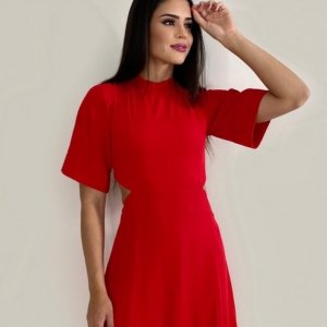 Vestido Tânia - Vermelho - Image 3