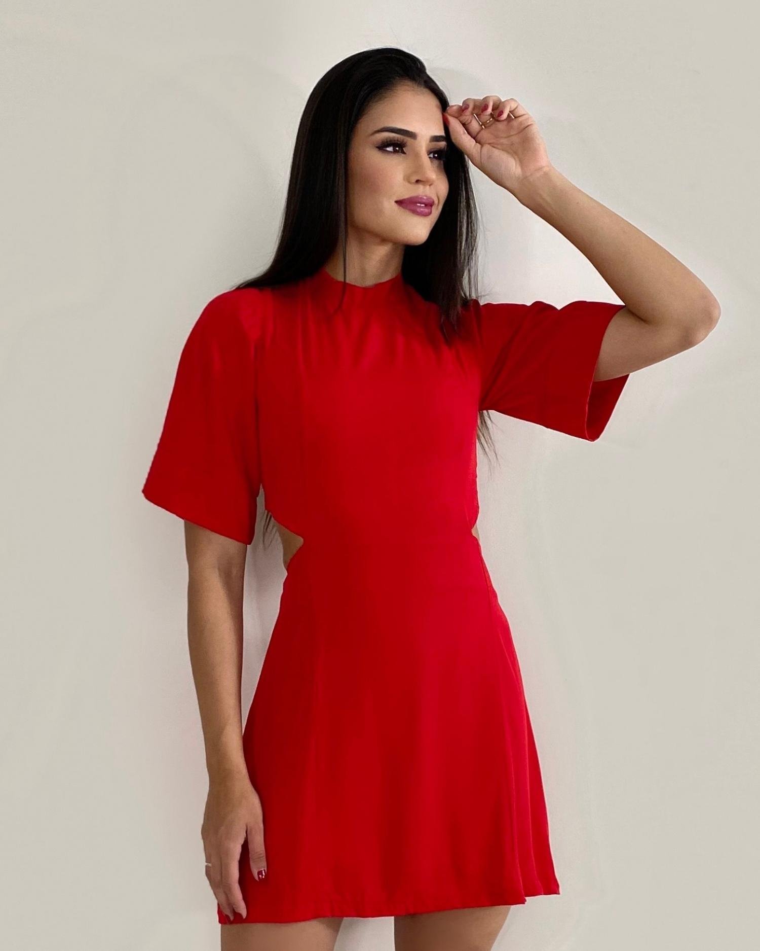 Vestido Tânia - Vermelho - Image 3