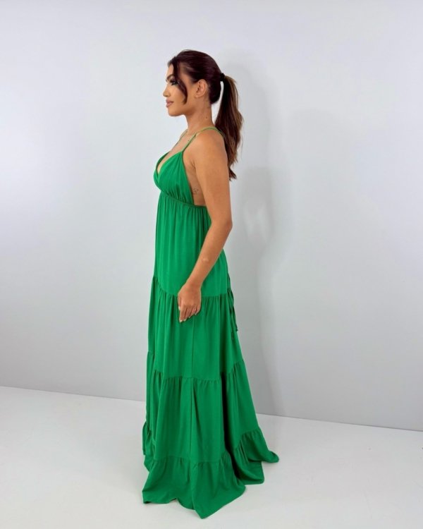 Vestido Sophia - Verde Bandeira