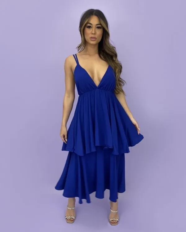 Vestido Hellen - Azul Royal