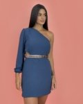 Vestido Luna em Duna – Azul Egeu