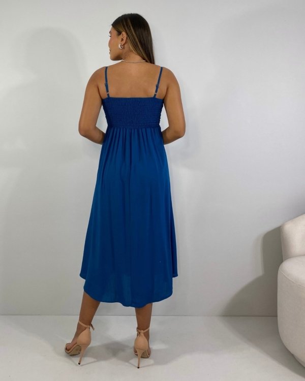 Vestido Karita - Azul Petróleo