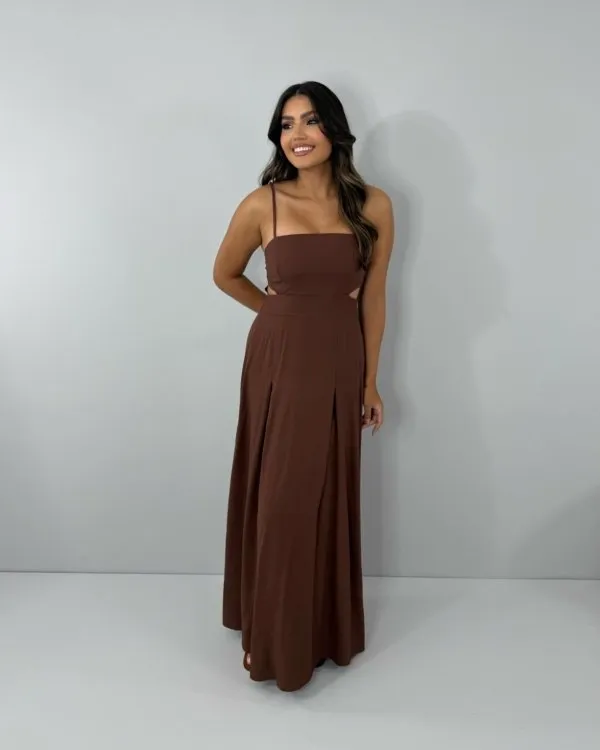Vestido Babi - Marrom