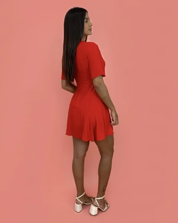 Vestido Lidiane - Vermelho