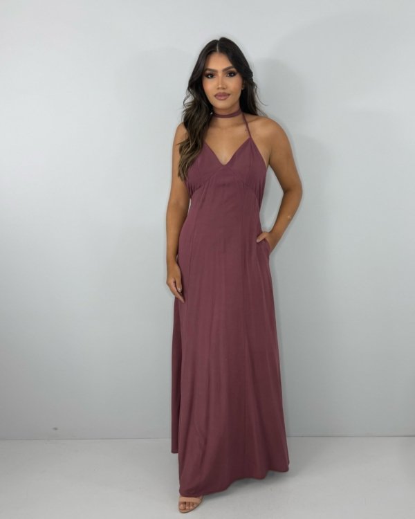 Vestido Victória - Marrom