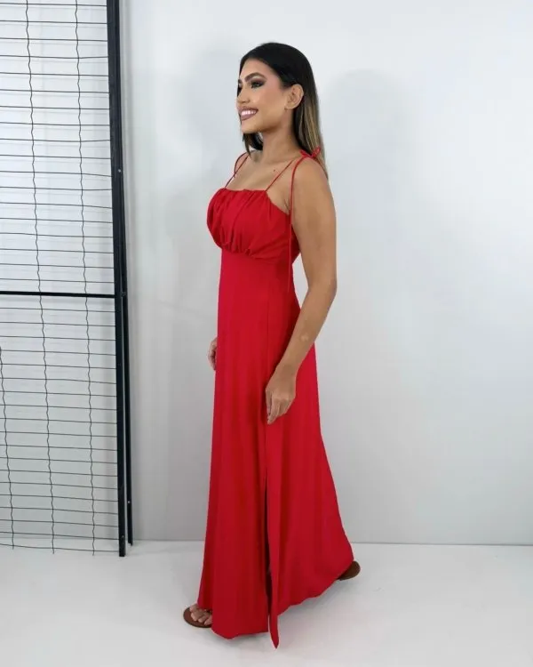 Vestido Drica Longo - Vermelho