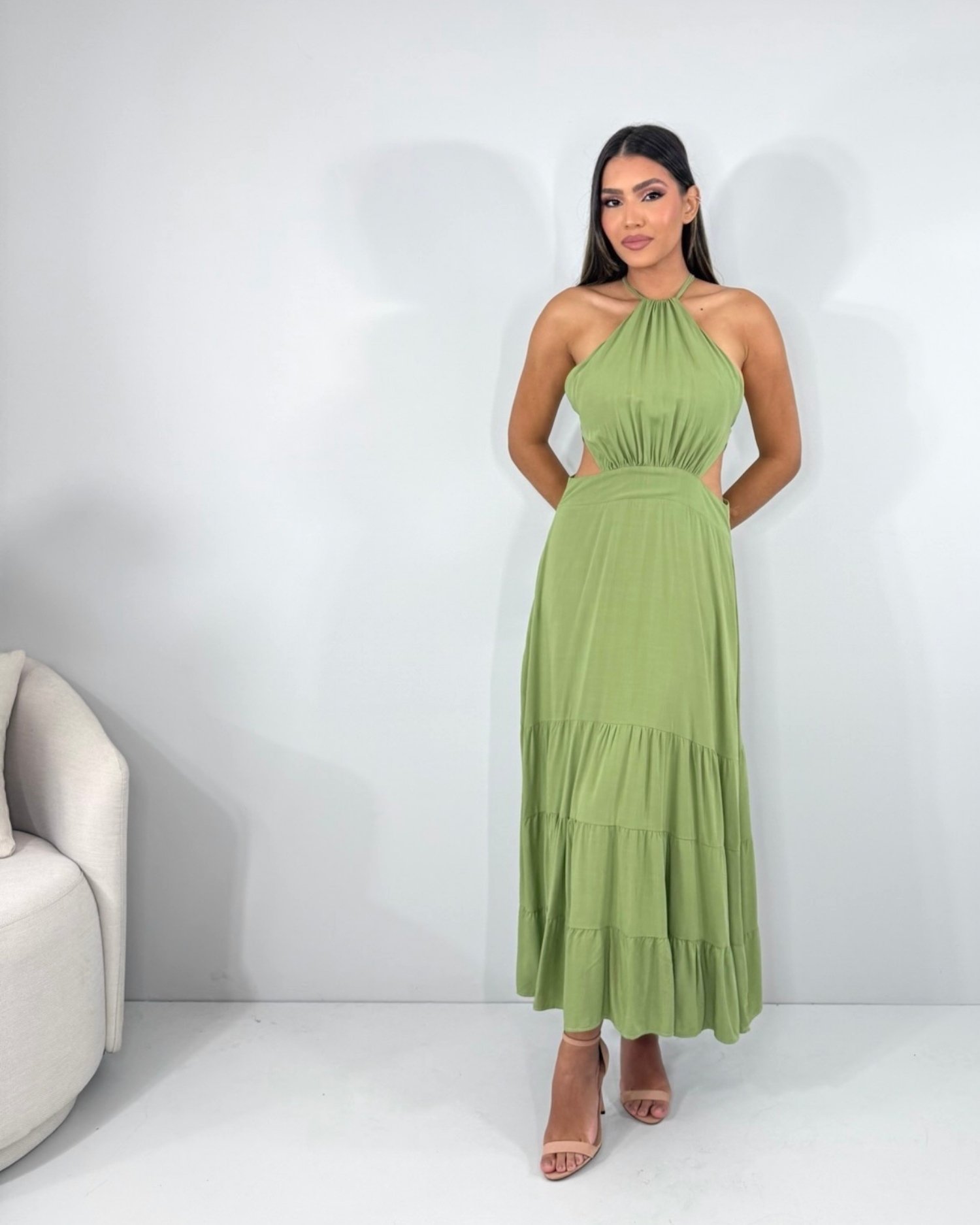 Vestido Estefane - Folhagem - Image 5