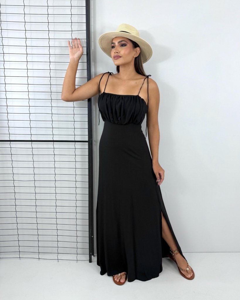 Vestido Drica Longo - Preto