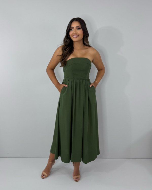 Vestido Perla - Verde Militar