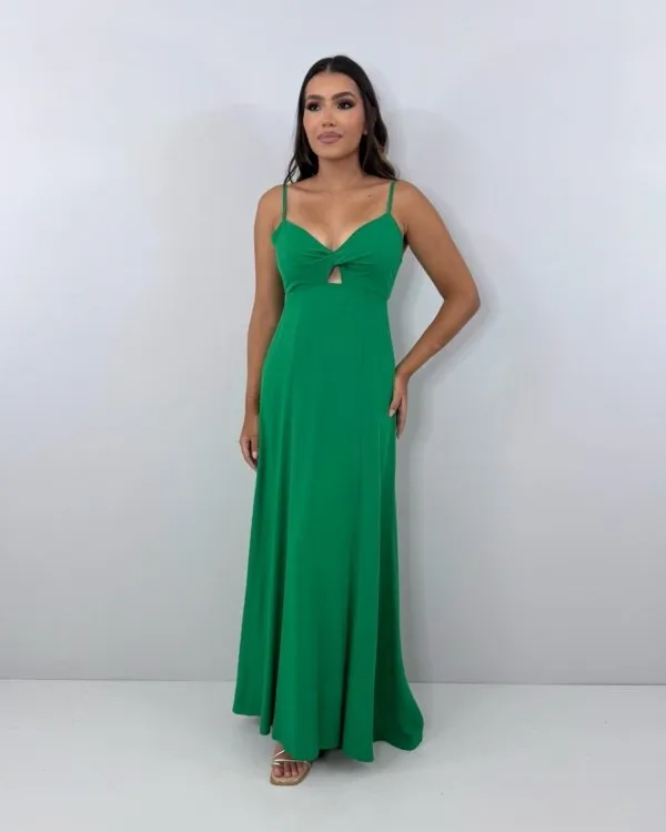 Vestido Eliana - Verde Bandeira
