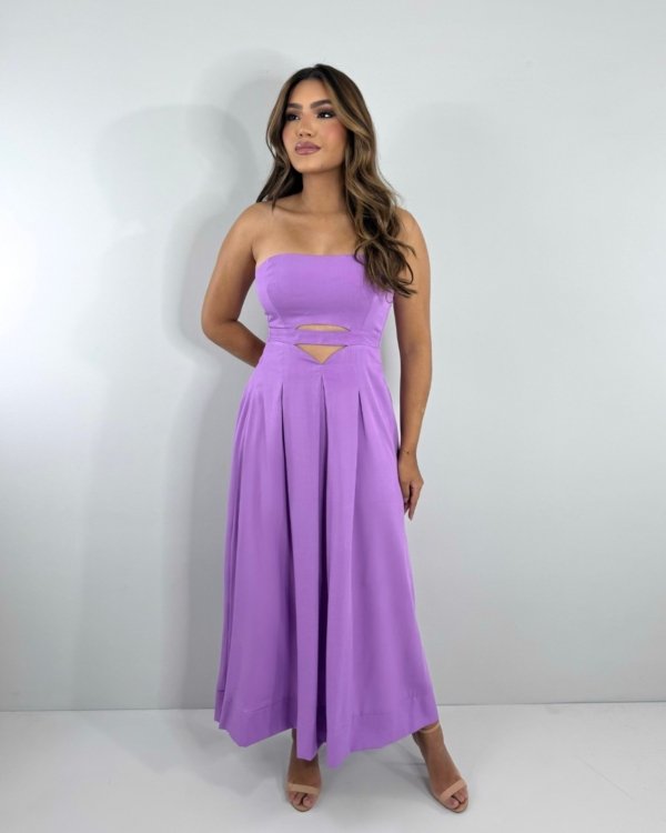 Vestido Maria Flor - Lilás