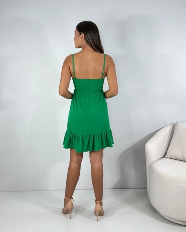 Vestido Glaucia - Verde Bandeira