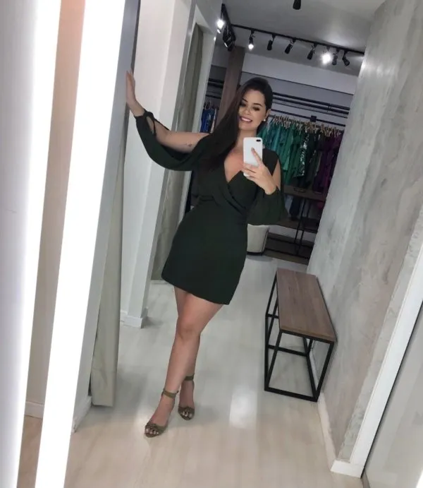 Vestido Marília - Verde Militar