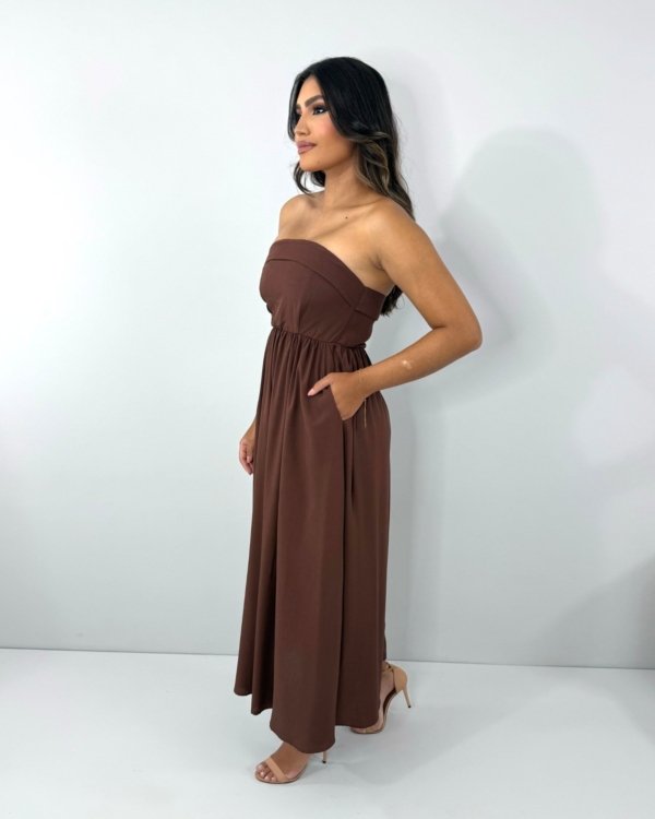 Vestido Perla - Marrom