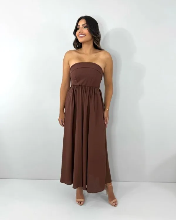Vestido Perla - Marrom
