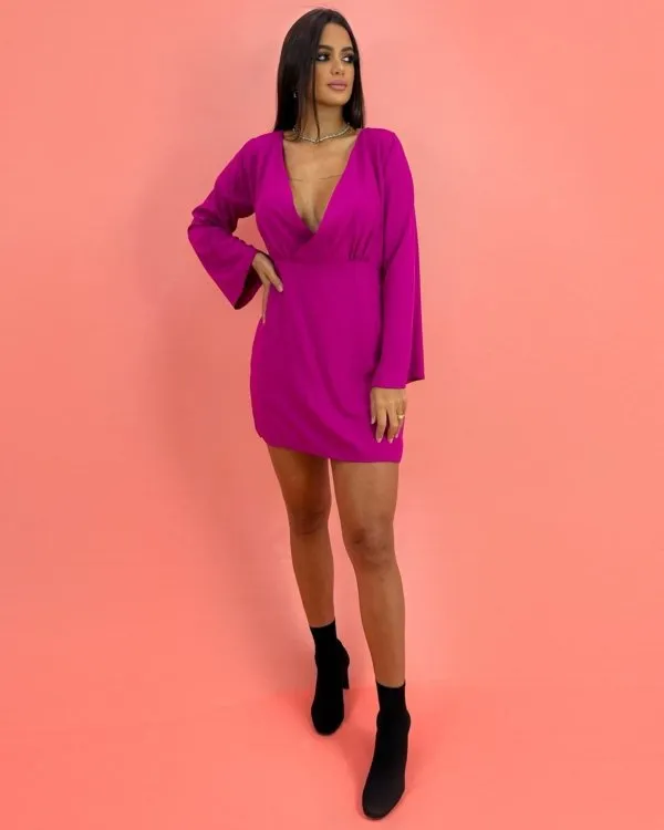 Vestido Luciana - Fúcsia