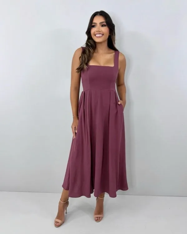 Vestido Samanta - Marrom