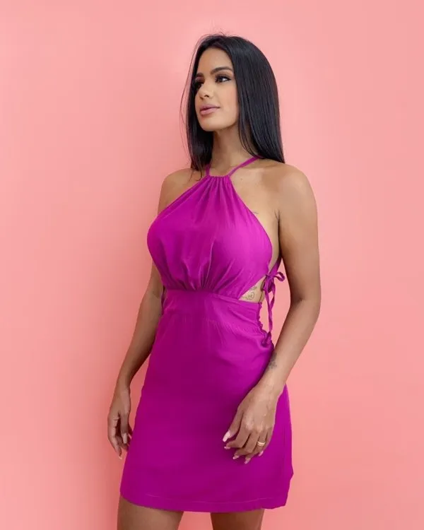 Vestido Bianca - Fúcsia