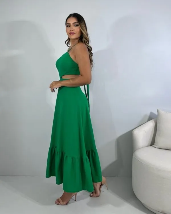 Vestido Aurora - Verde Bandeira