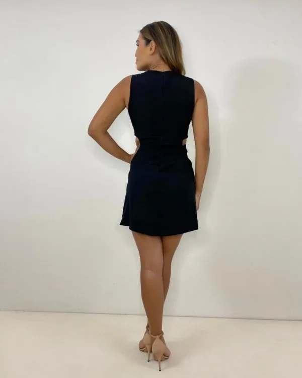 Vestido Pétala - Preto