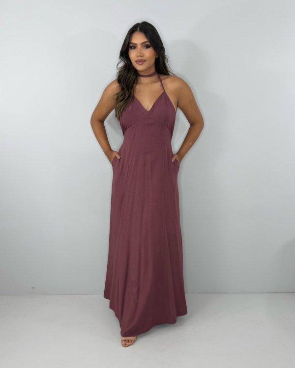 Vestido Victória - Marrom