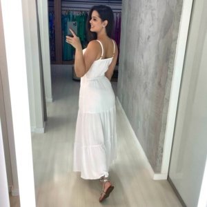 Vestido Camila Midi - Branco - Image 2