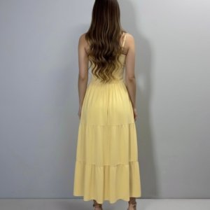 Vestido Jéssica Midi - Amarelo Claro - Image 6