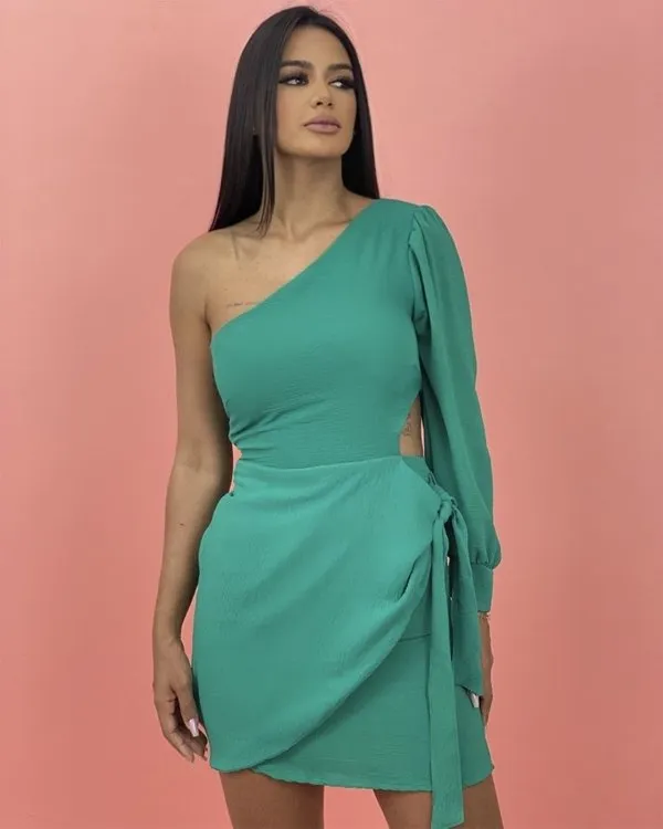 Vestido Amanda - Verde Bandeira
