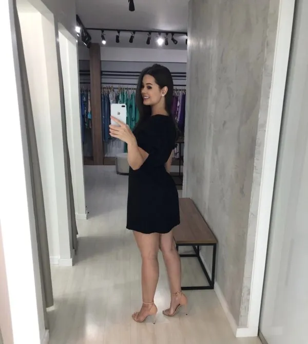 Vestido Érica Manga Princesa - Preto