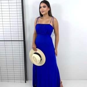 Vestido Drica Longo - Azul Royal - Image 3
