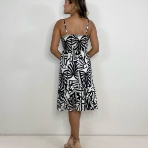Vestido Cora - Estampa Folha Preta - Image 4