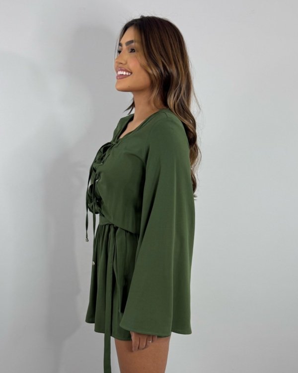 Vestido Glória - Verde Militar