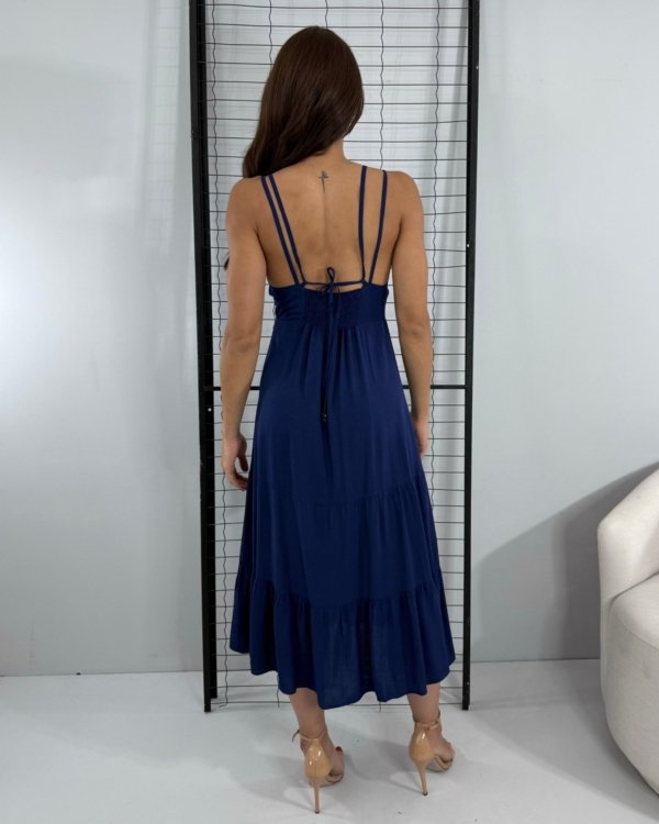 Vestido Madalena - Azul Marinho
