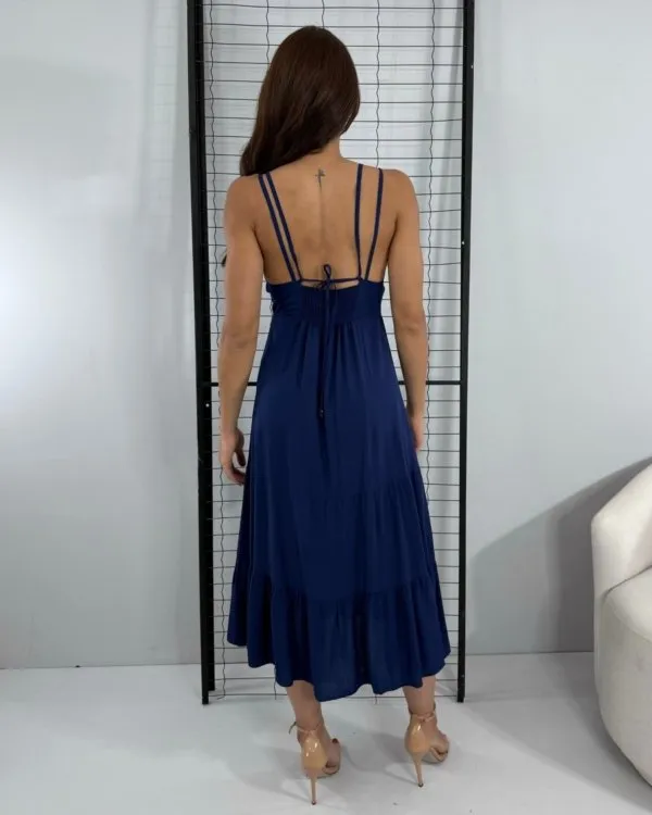 Vestido Madalena - Azul Marinho