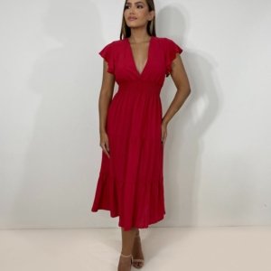 Vestido Laís Midi - Vermelho - Image 2