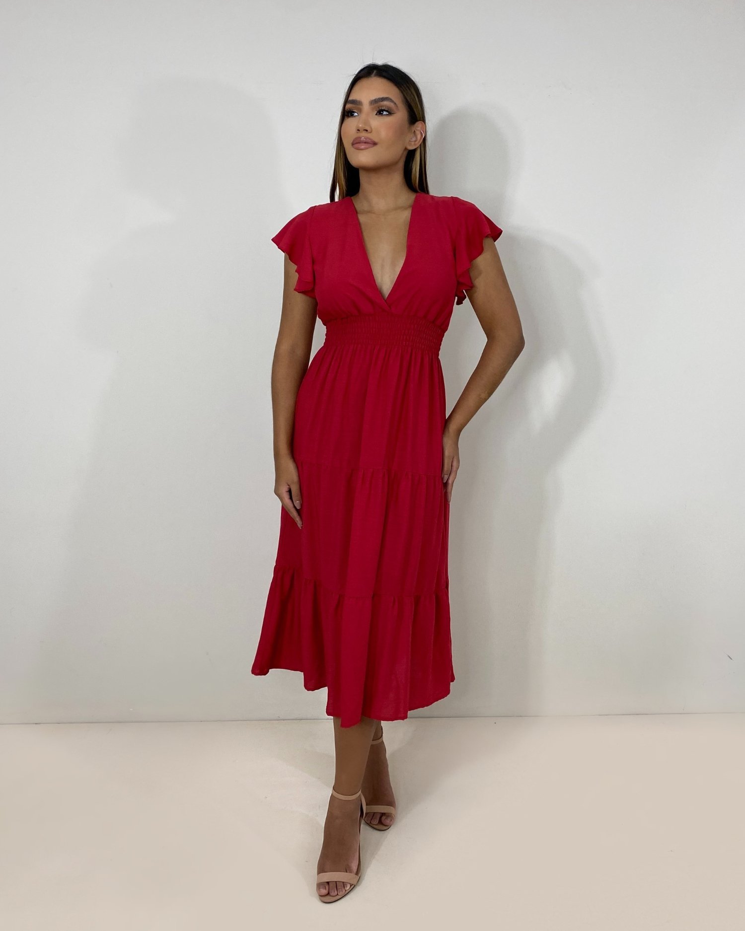 Vestido Laís Midi - Vermelho - Image 2
