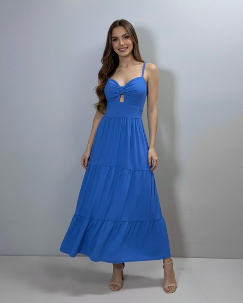 Vestido Jéssica Midi - Azul