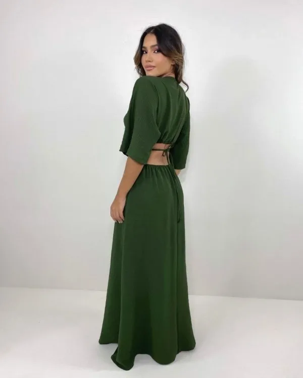 Vestido Cibele - Verde Militar